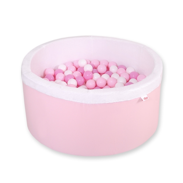Boldbassin minky med bolde 200stk  Lyserød Pink