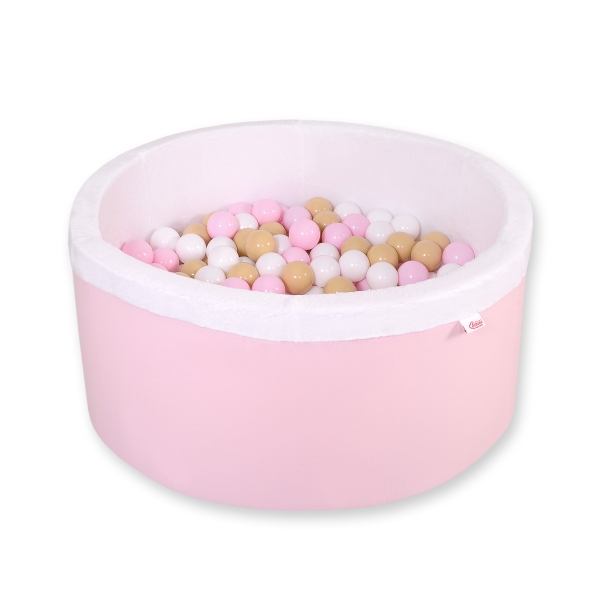 Boldbassin minky med bolde 200stk  Lyserød Pink
