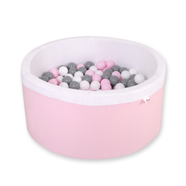 Boldbassin minky med bolde 200stk  Lyserød Pink