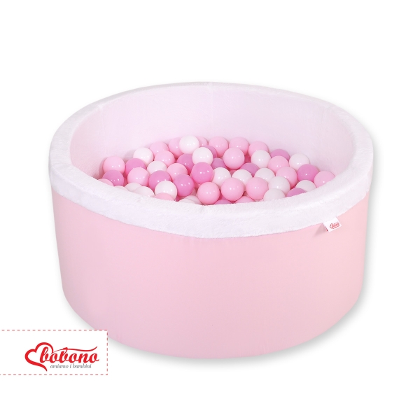 Boldbassin minky med bolde 200stk  Lyserød Pink