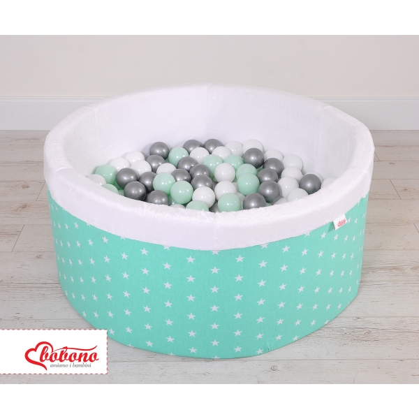 Boldbassin minky med bolde 200stk  Mint