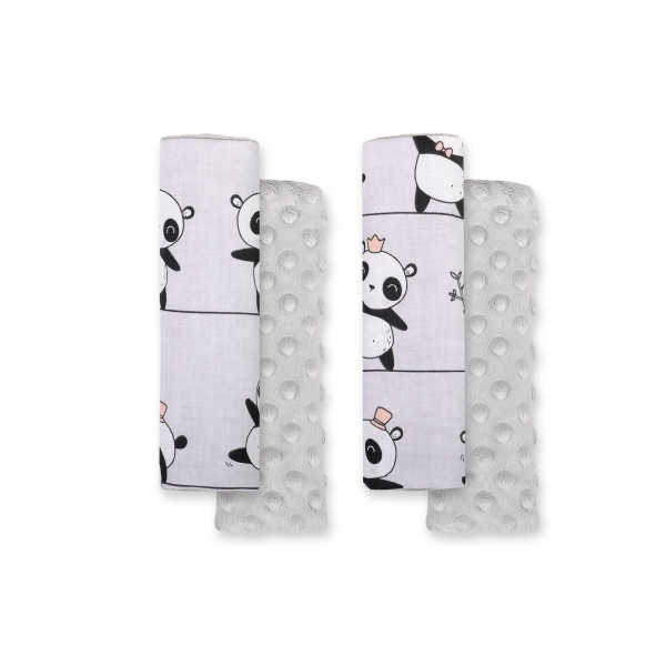 Dobbeltsidede puder til sikkerhedsseler Baby Shoulders  Grå Panda