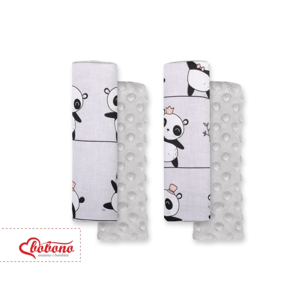Dobbeltsidede puder til sikkerhedsseler Baby Shoulders  Grå Panda