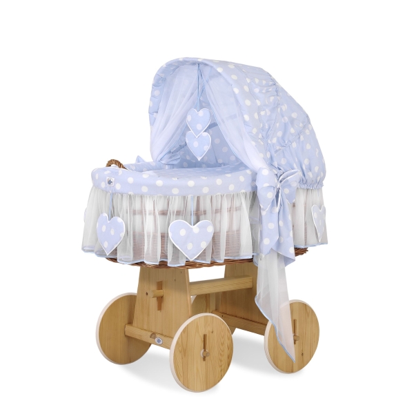 Flettet moseskurv til baby  Blå Amelie