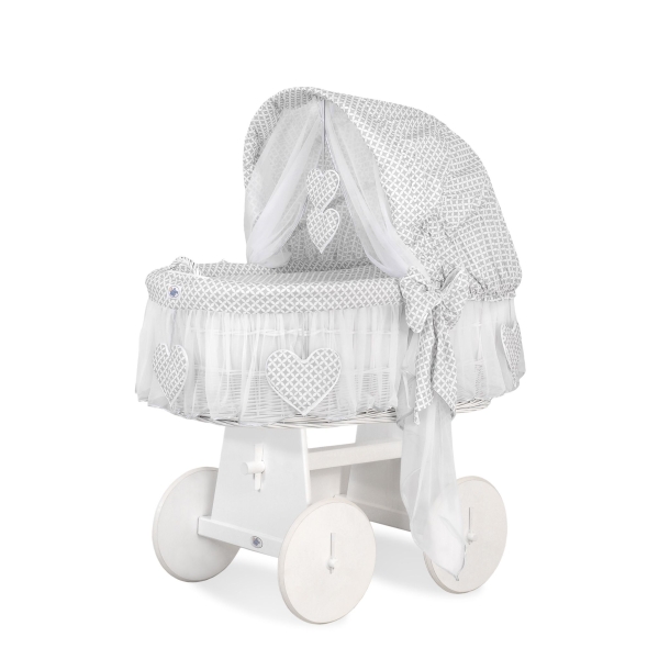 Flettet moseskurv til baby  Grå Amelie