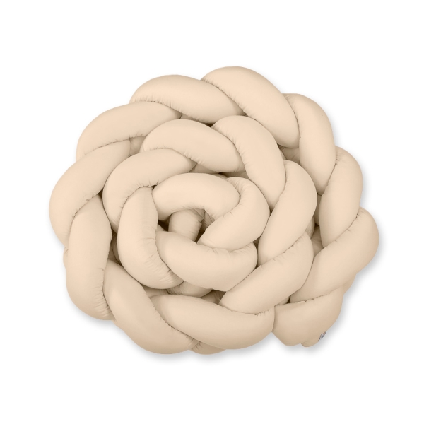 Flettet sengerand til babyseng XXL  Beige