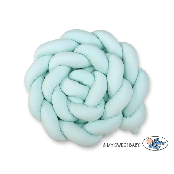 Flettet sengerand til babyseng XXL  Mint