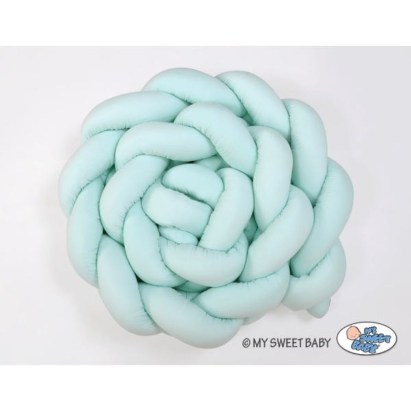 Flettet sengerand til babyseng XXL  Mint