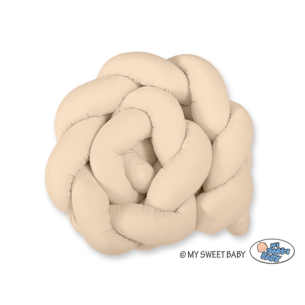 Flettet sengerand til tremmeseng 1.8m  Beige