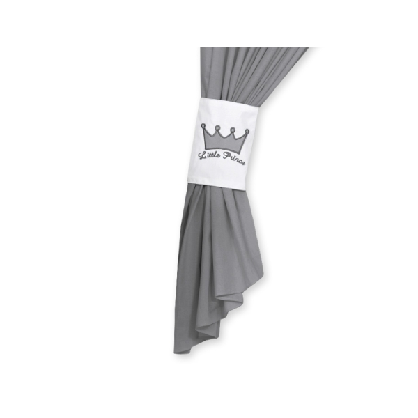 Gardiner til babyværelse - Little Prince/Princess  Antracit