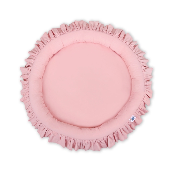 Hængegardiner til børneværelset med Babynest med flæser  Støvet Pink