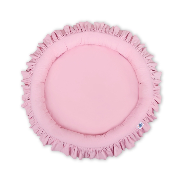 Højt legetæppe med flæsekant  Lyserød Pink