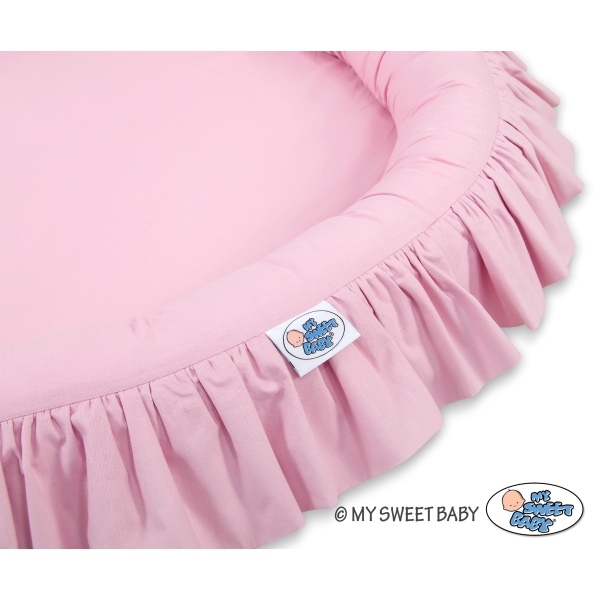 Højt legetæppe med flæsekant  Lyserød Pink