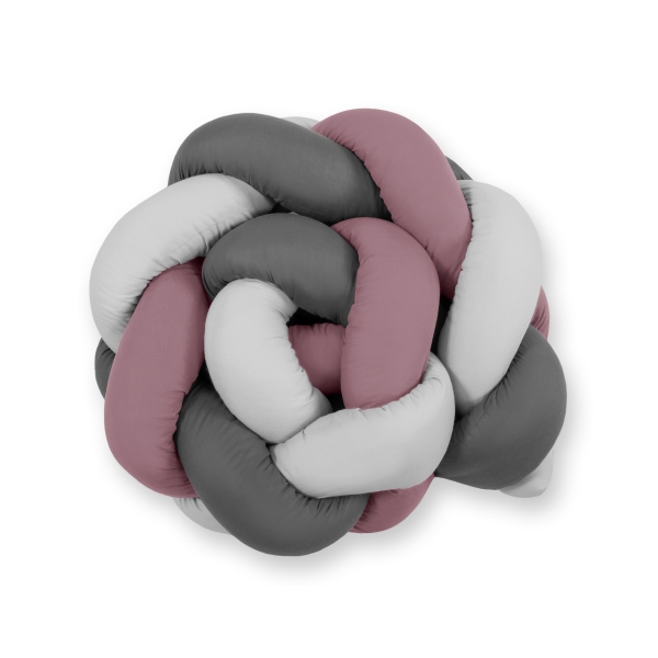 Knot sengerand af bomuld Flettet   Grå Pastel Violet Antracit