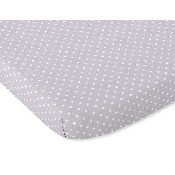 Lagen lavet af bomuld for tremmeseng 120x60cm  Grå Polkaprikker Bomuld