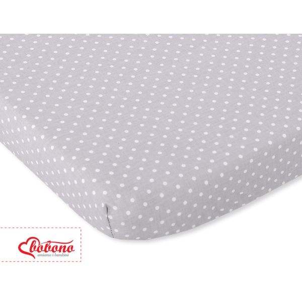 Lagen lavet af bomuld for tremmeseng 120x60cm  Grå Polkaprikker Bomuld