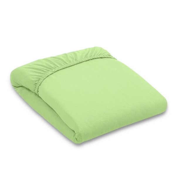 Lagen lavet af jersey til babyseng 140x70cm  Grøn