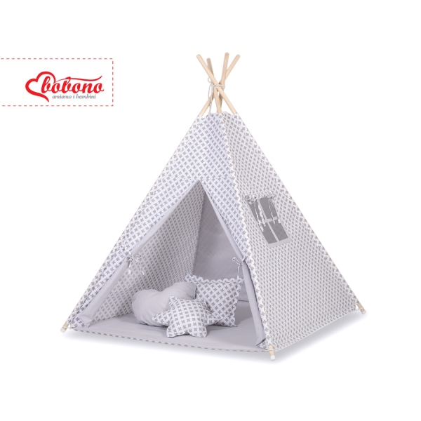 Legesæt med tipi telt  Grå