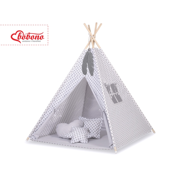 Legesæt med tipi telt  Grå