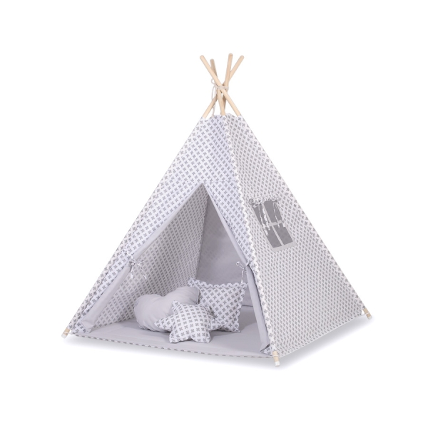 Legesæt med tipi telt  Grå