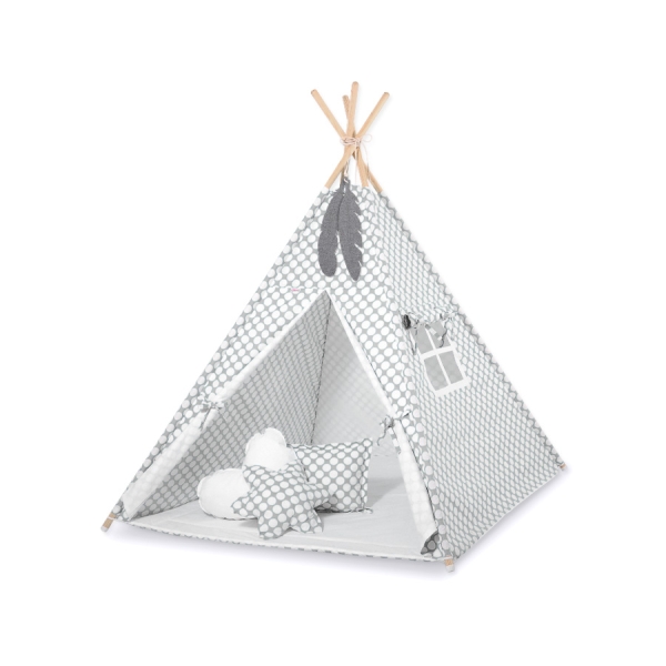 Legesæt med tipi telt  Grå