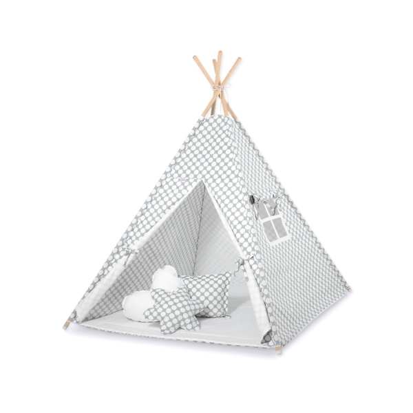 Legesæt med tipi telt  Grå