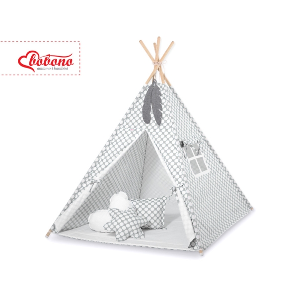 Legesæt med tipi telt  Grå