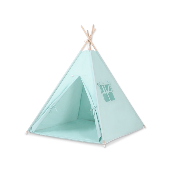 Legesæt med tipi telt, tæppe  Mint