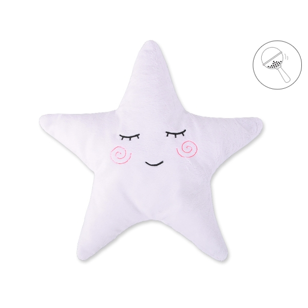 LITTLE STAR Pude med rangle  Hvid