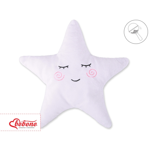 LITTLE STAR Pude med rangle  Hvid