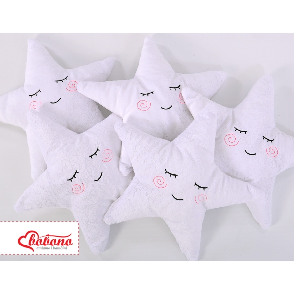LITTLE STAR Pude med rangle  Hvid