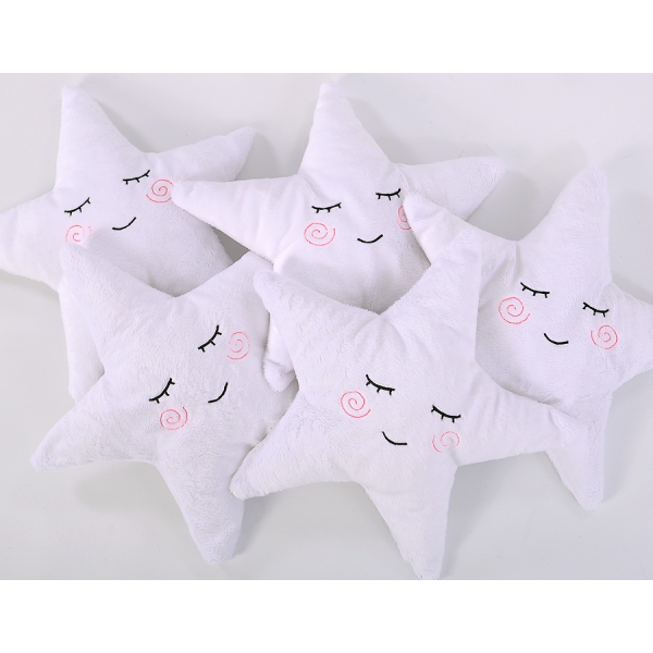 LITTLE STAR Pude med rangle  Hvid