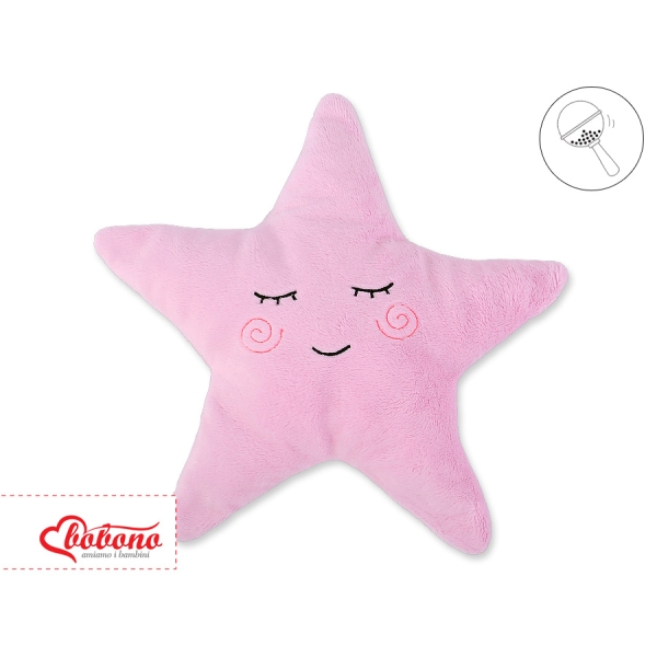 LITTLE STAR Pude med rangle  Lyserød Pink