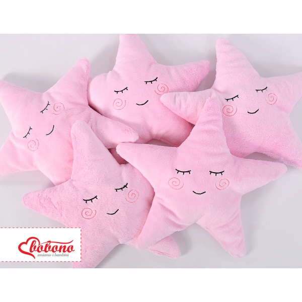 LITTLE STAR Pude med rangle  Lyserød Pink