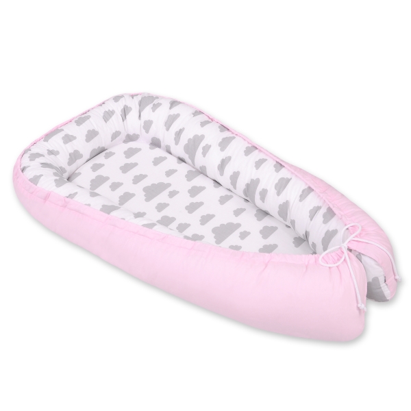 Rede til baby  Lyserød Grå Pink Skyer