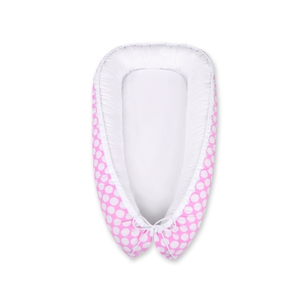 Rede til baby  Lyserød Hvid Pink Polkaprikker