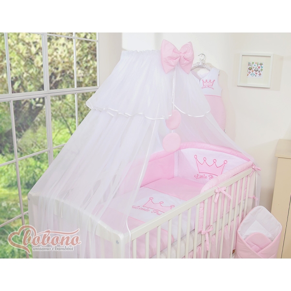 Sæt til babyseng i 7 dele Little Prince/Princess  Lyserød Pink