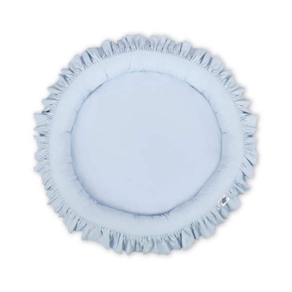 Sengehimmel med Babynest med flæser  Blå