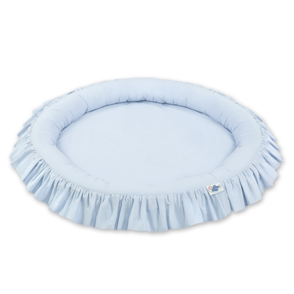 Sengehimmel med Babynest med flæser  Blå