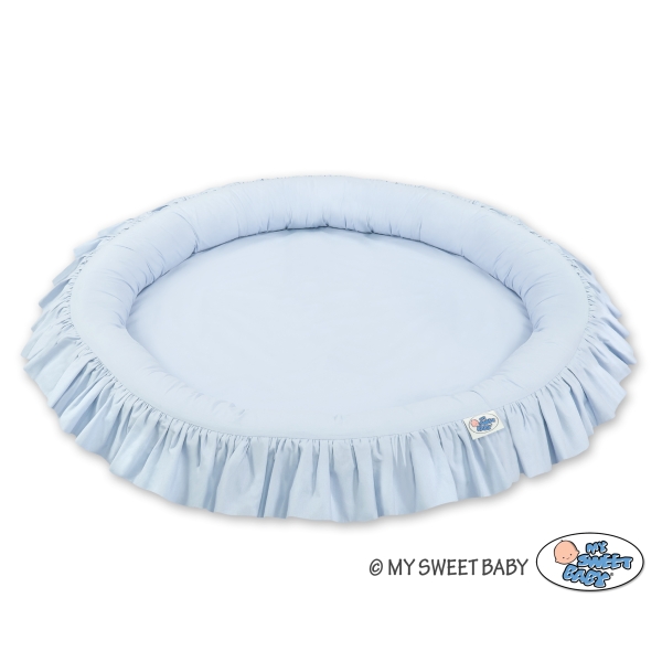 Sengehimmel med Babynest med flæser  Blå