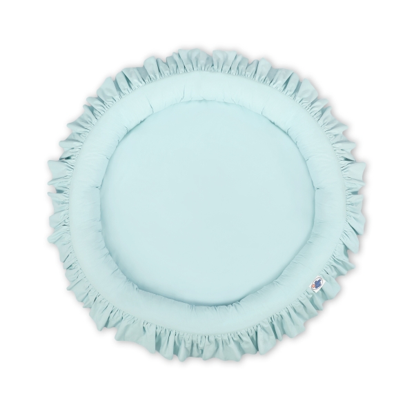 Sengehimmel med Babynest med flæser  Mint Bomuld