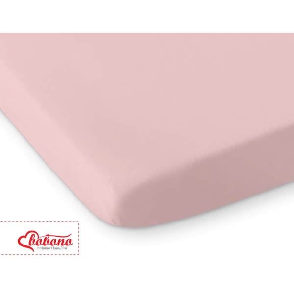 Sengelagen af bomuld til babyseng 140x70cm  Hvid Støvet Pink Bomuld