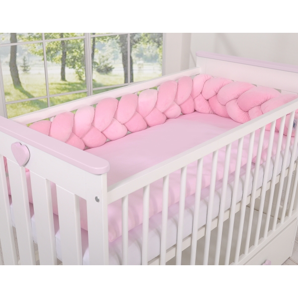 Sengerand flettet velour minky
