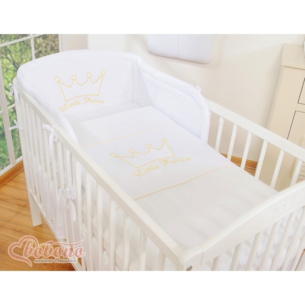 Sengerand til babyseng Little Prince / Princess  Hvid