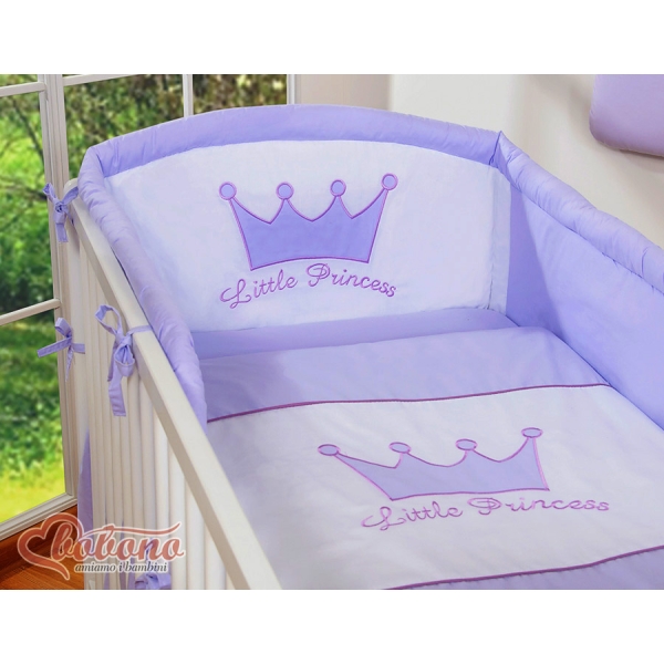 Sengesæt til tremmeseng i 2 dele Little Prince/Princess  Lilla