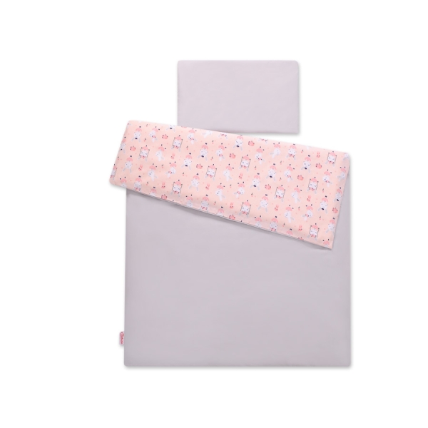 Sengetøj af bomuld 140x200 Junior  Lyserød Pink Ballerinaer