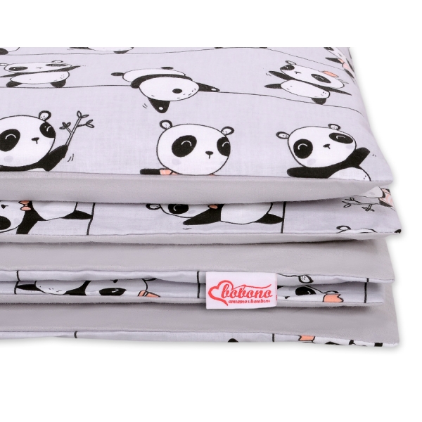 Sengetøjssæt i 2 dele 100x135 Mini  Grå Panda