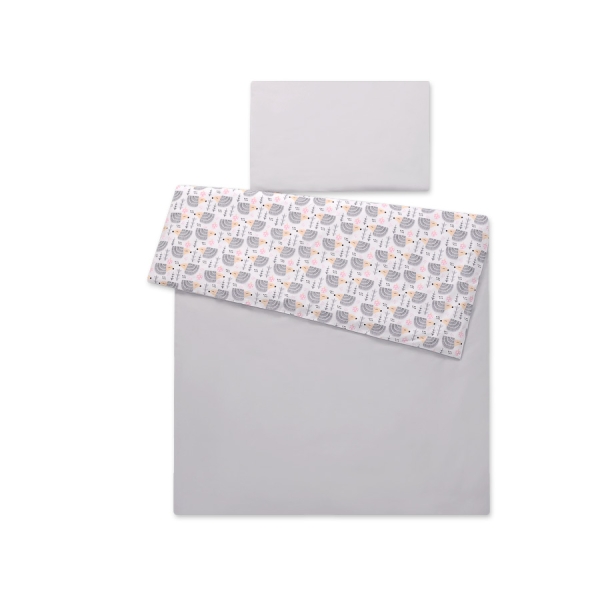 Sengetøjssæt i 2 dele 100x135 Mini  Grå Pindsvin