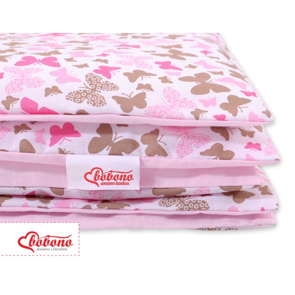 Sengetøjssæt i 2 dele 100x135 Mini  Lyserød Pink Sommerfugle