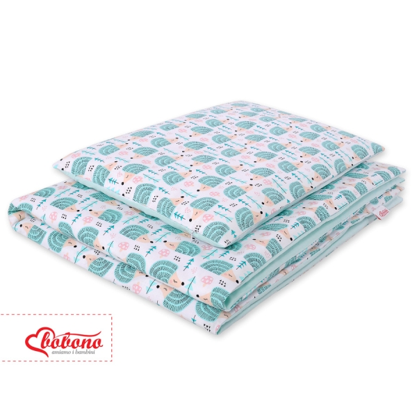 Sengetøjssæt i 2 dele 100x135 Mini  Mint Pindsvin